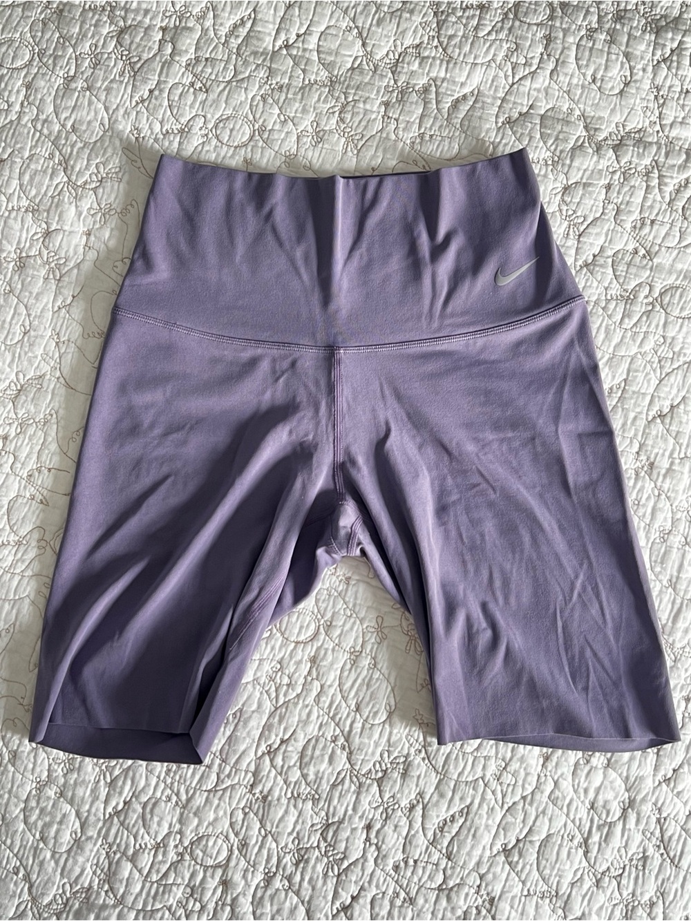Nike Women's High-Waist Lavender Bike Shorts